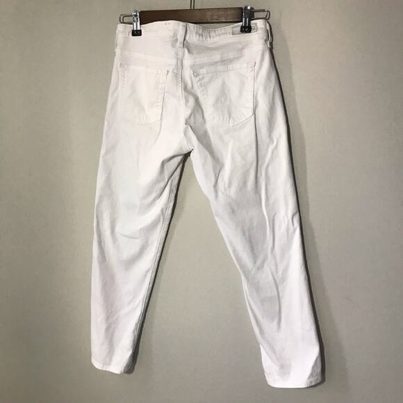 AG Adriano Goldschmied womens 28 white skinny jeans modal cotton blend soft - Picture 2 of 11